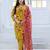 Women's yellow rayon printed designer kurta set with dupatta