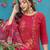 Women's maroon silk handwork designer kurta set with dupatta