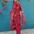 Women's maroon silk handwork designer kurta set with dupatta