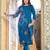 Women's blue silk handwork designer kurta set with dupatta