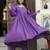 Pretty purpal cotton anarkali set