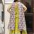Lemon green cotton anarkali set