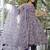 Purple flower anarkali suits