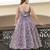 Purple flower anarkali suits