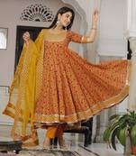 Gotta jaal blooming flower anarkali suits