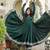 Short hunter green anarkali set