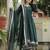 Short hunter green anarkali set