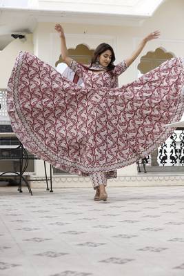 Paisley printed anarkali set 2