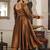 Brown silk anarkali set