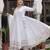 White gota jaal anarkali suits