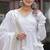 White gota jaal anarkali suits