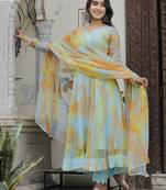 Soft cyon anarkali suits