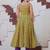 Yellow purple fhool anarkali suits
