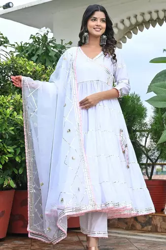 Gotta jaal snow white tired angrakha