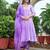Pansy lavender with gotta kaidar anarkali