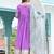 Periwinkle cotton anarkali