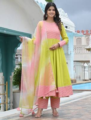 Primrose with peach touch anarkali 1