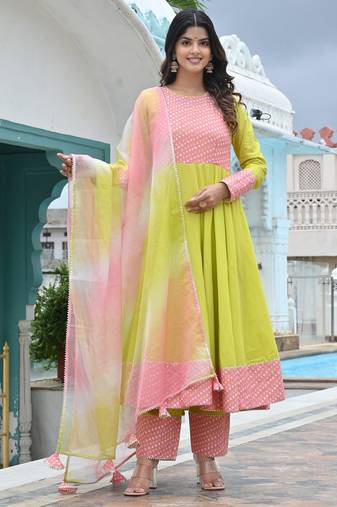 Primrose with peach touch anarkali