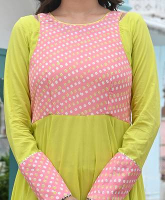 Primrose with peach touch anarkali 2