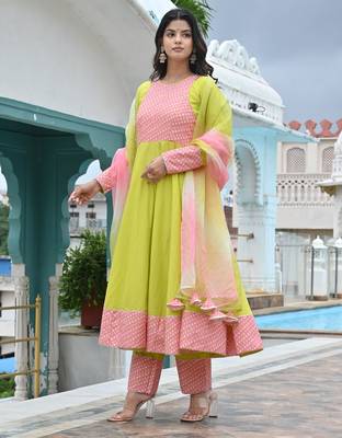 Primrose with peach touch anarkali 4