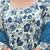 Blue lily floral cotton anarkali