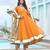 Marigold mustard phool jaal anarkali