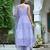 Ocean white with lavender floral tired anarkali