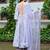 Sweet lilac floral kalidar with lace work anarkali