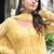 Smooth yellow leherya tired anarkali