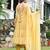 Smooth yellow leherya tired anarkali