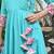 Pinkist peach with english blue  anarkali
