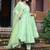 Pista green tired anarkali