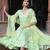 Pista green tired anarkali