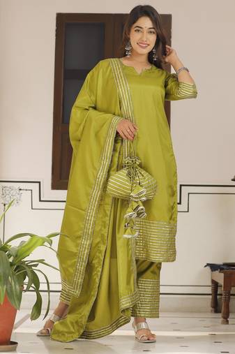 Yellow green suit set