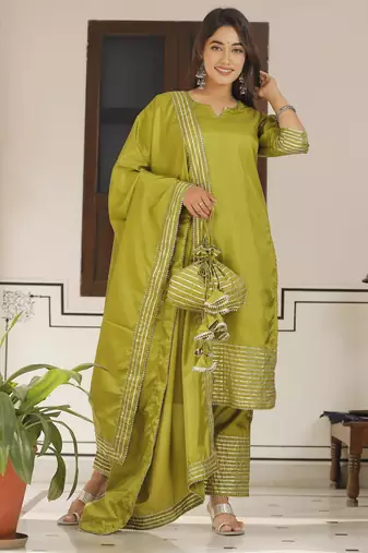 Yellow green suit set