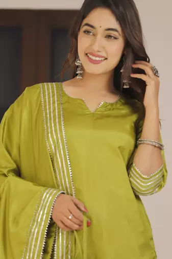 Yellow green suit set
