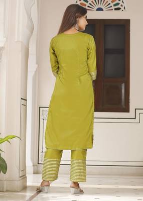 Yellow green suit set 3