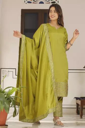 Yellow green suit set