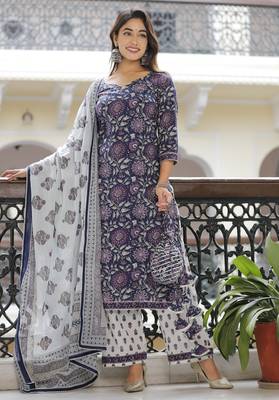 Blue daisy suit set 1