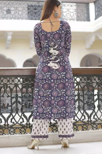 Blue daisy suit set