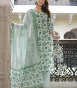 Spider green straight suit set