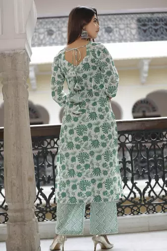 Spider green straight suit set