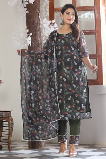 Mogra organza suit set