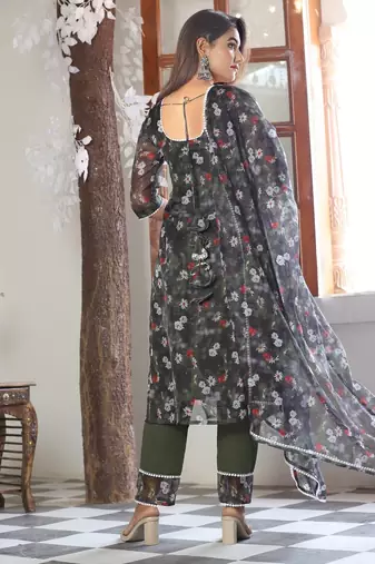 Mogra organza suit set