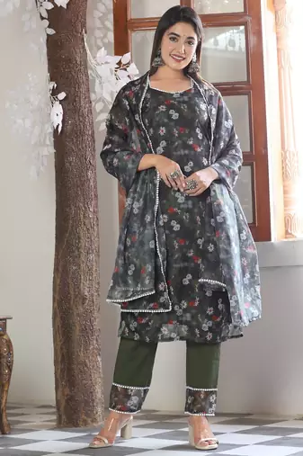 Mogra organza suit set