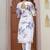 White chanderi floral cotton suit set