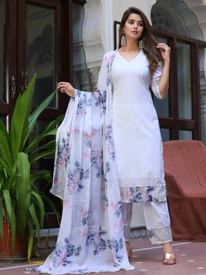White cotton suit set 1