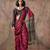 Maroon  ajrakh print satin georgette sarees