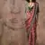 Red ajrakh print satin georgette sarees