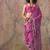 Rani pink ajrakh print satin georgette sarees